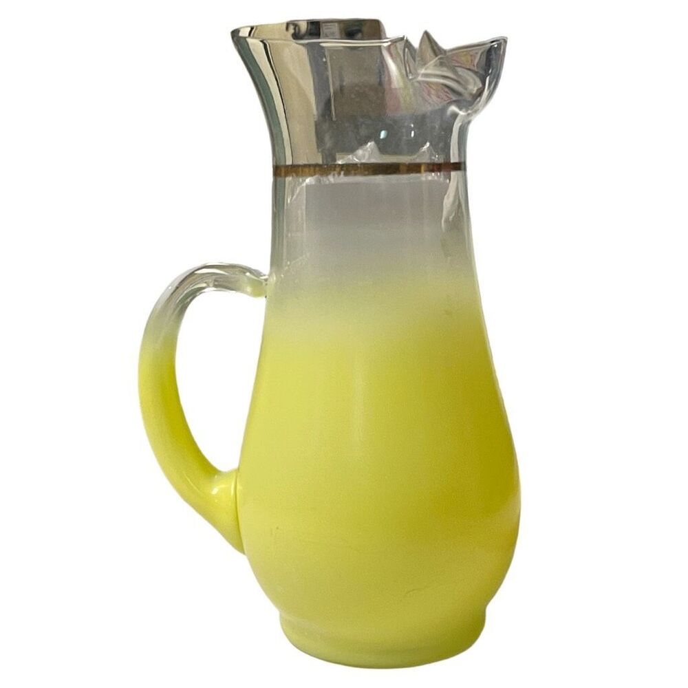 Vintage Blendo MCM Yellow clear pitcher